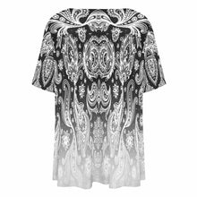 Charger l&#39;image dans la galerie, Impression d’image unique T-shirt à manches courtes à col en V pour femmes BDT personnalisé avec photo logo texte motif
