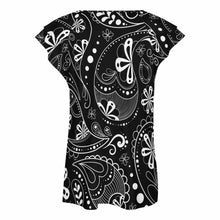 Charger l&#39;image dans la galerie, T-shirt tee shirt col v femme / Blouse volants manches courtes BUT personnalisé avec photo logo texte motif (impression d’image unique)
