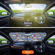 Charger l&#39;image dans la galerie, Pare-soleil de Voiture Pliable en Verre de Pare-brise (Une Paire) QC1104037 Personnalisé avec Texte Photo Image Logo
