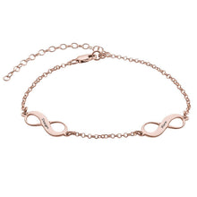 Charger l&#39;image dans la galerie, Bracelet de cheville Infini Multiple S0032 gravé personnalisé avec texte prénom
