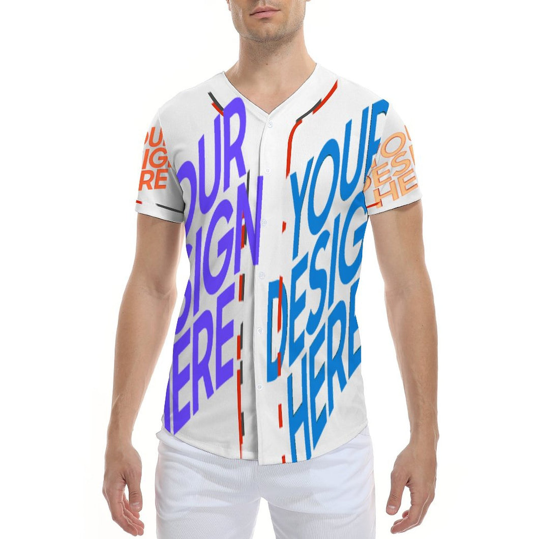 Maillot de baseball homme J50T personnalisé avec texte motif photo (conception multi-images)