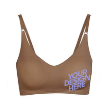 Charger l&#39;image dans la galerie, Brassière échancrée soutien-gorge push up sans coutures active micro-stretch lounge pour femme WH022 personnalisé avec motif texte photo (impression en bas à gauche)
