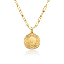 Charger l&#39;image dans la galerie, Collier pendentif rond en argent sterling 925 pour femme homme X0055 gravure personnalisé avec prénom texte
