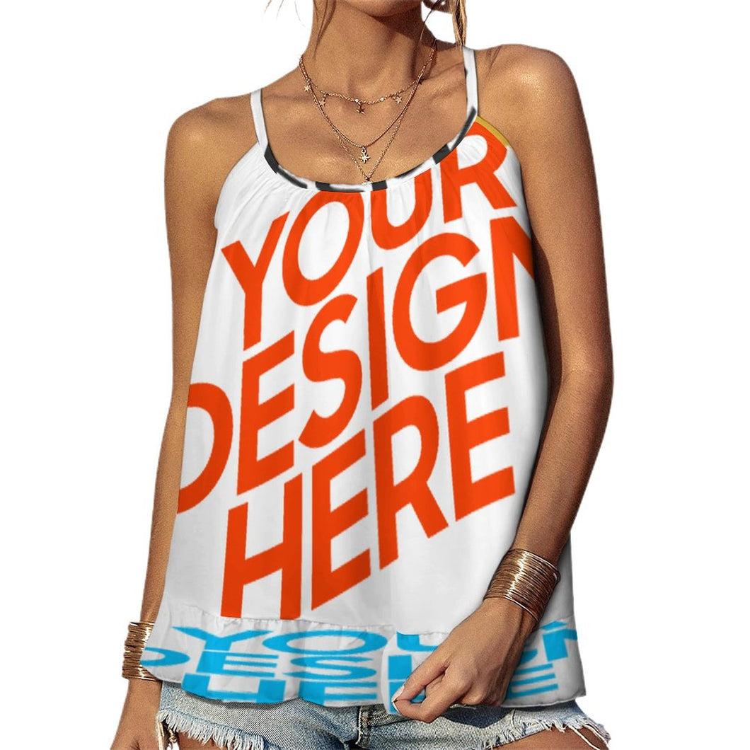 Top bretelle femme NK personnalisé avec photo logo texte motif (impression des multi-images)