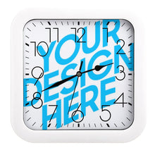 Charger l&#39;image dans la galerie, Horloge carrée en plastique personnalisé avec photo logo texte motif
