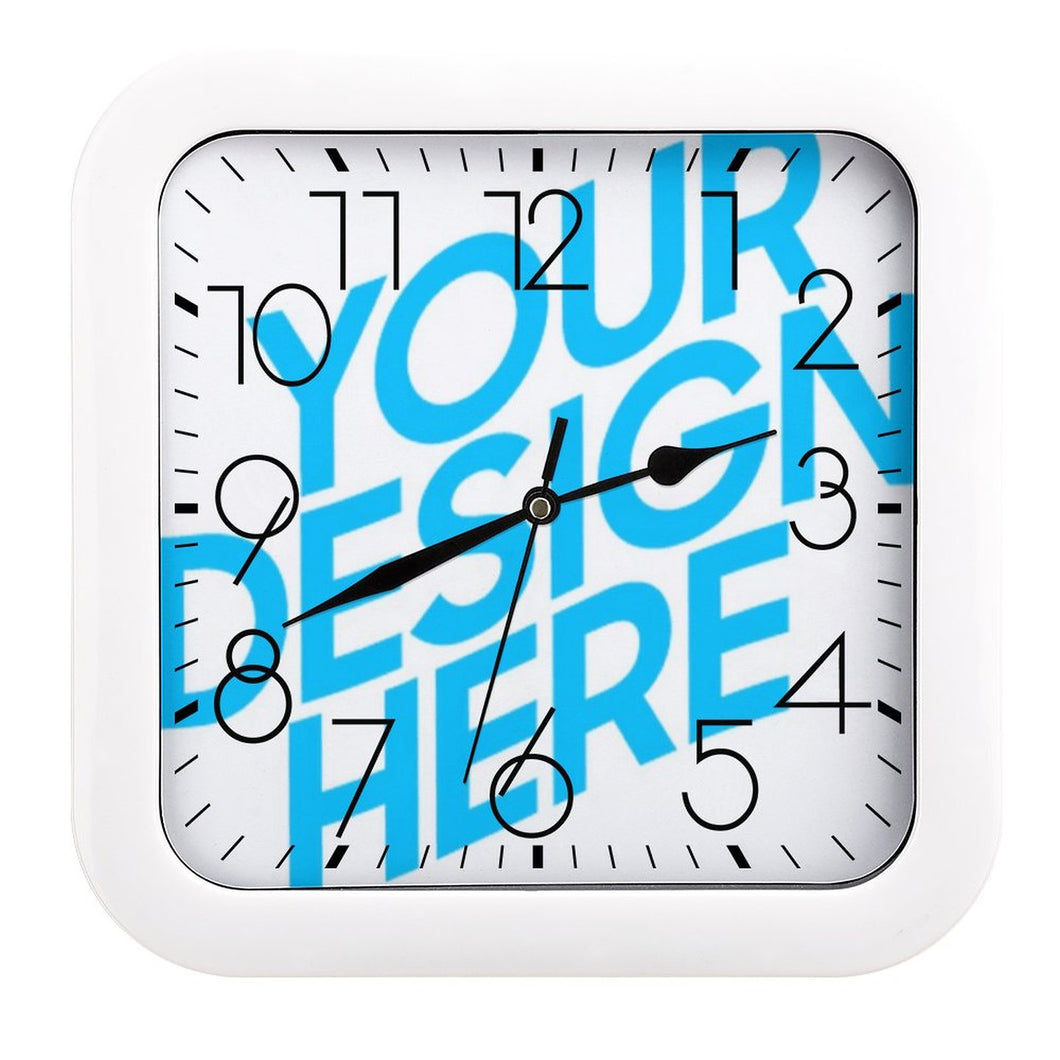 Horloge carrée en plastique personnalisé avec photo logo texte motif