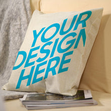Charger l&#39;image dans la galerie, Taies d&#39;oreiller / Housses de coussin en lin 25cmx25cm (impression recto) personnalisée avec photo motif logo texte
