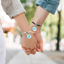 Charger l&#39;image dans la galerie, Bracelets de couple luxe signification (corde noire + corde blanche) SS1407002 impression personnalisés avec photo logo motif texte
