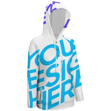 Charger l&#39;image dans la galerie, Sweat à capuche bouton Femme QH personnalisé avec photo logo et texte (Image unique)
