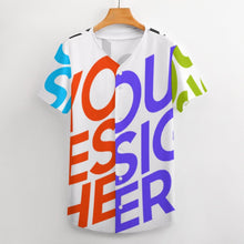 Charger l&#39;image dans la galerie, Chemise à manches courtes de baseball grande taille homme AJT personnalisée avec photo motif logo texte (conception multi-images)
