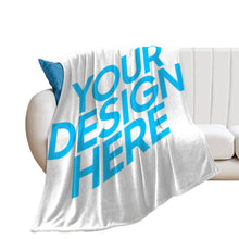 Charger l&#39;image dans la galerie, Couverture de lit canapé en peluche douce confortable personnalisé avec photo image texte motif logo

