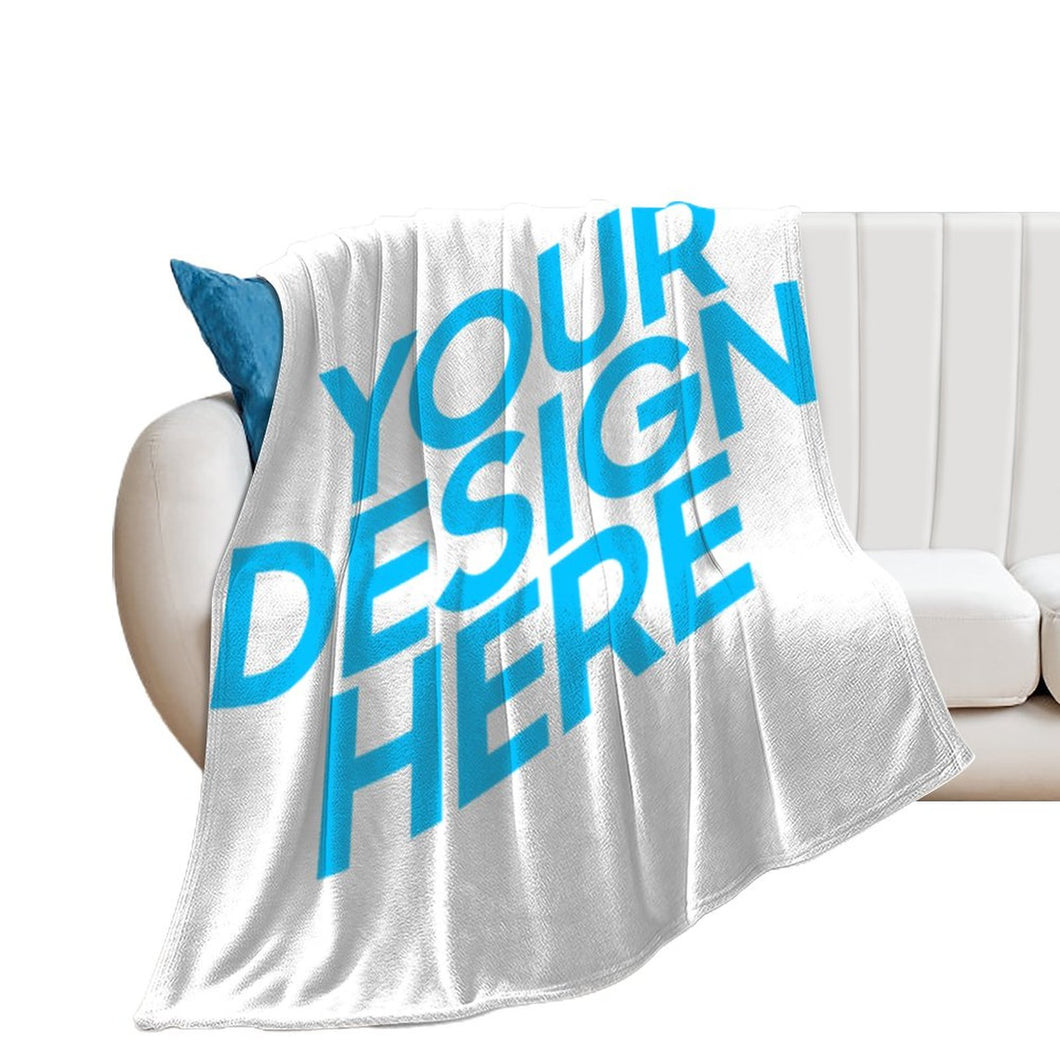 Couverture de lit canapé en peluche douce confortable personnalisé avec photo image texte motif logo