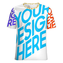 Charger l&#39;image dans la galerie, T-shirt tee shirt col rond femme ample NT personnalisé avec photo motif logo texte (impression des multi-images)
