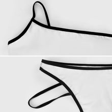 Charger l&#39;image dans la galerie, 2023 nouveau maillot de bain une épaule bikini push-up bustier ensemble 2 pièces J198D60 personnalisé avec photo texte motif (conception multi-images)
