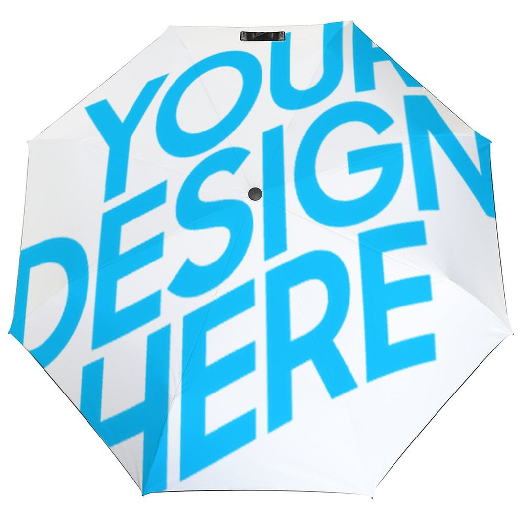 Parapluie manuel à 3 volets ZYS02-8K avec 3 segments vinyle l'intérieur / impression l'extérieur design personnalisé avec  photos ou logos
