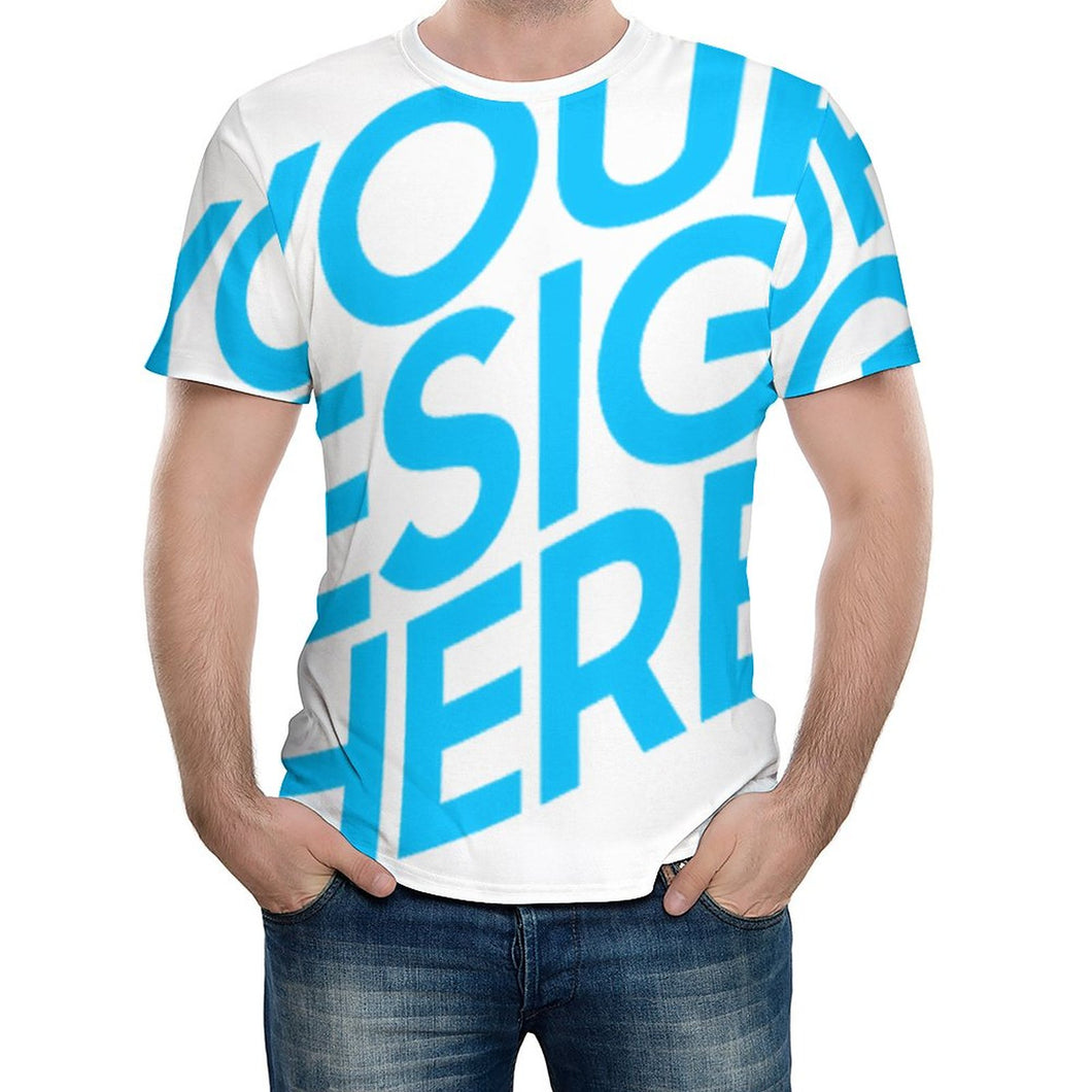 T-shirt tee shirt NT pour homme impression complète personnalisé avec photo texte (conception une image)