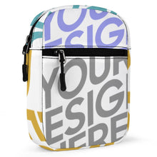 Charger l&#39;image dans la galerie, Sac messager / Petite sacoche pour femme homme Q026 personnalisé avec photo logo texte motif (Impression des multi-images)
