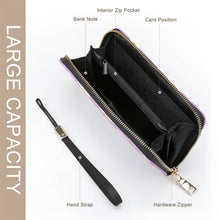 Charger l&#39;image dans la galerie, Portefeuille long / porte monnaie long en cuir pour femme homme personnalisé avec photo logo texte motif
