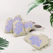 Charger l&#39;image dans la galerie, 8 pièces sacs de rangement lin poches de serrage personnalisé avec photo texte motif logo
