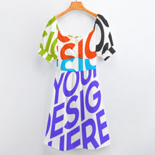 Charger l&#39;image dans la galerie, Robe de plage élégante chic grande taille femme moderne B271 personnalisée avec photo image logo texte motif (impression des multi-images)
