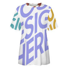 Charger l&#39;image dans la galerie, T-shirt tee shirt en cotton à col rond ay001 personnalisé avec photo logo texte motif (impression des multi-images)
