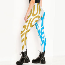 Charger l&#39;image dans la galerie, Legging sport taille haute femme NZ205 personnalisé avec photo motif logo texte (impression des multi-images)
