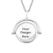 Charger l&#39;image dans la galerie, Collier Tournant Gravé X0067 en argent sterling 925 pour femme gravure personnalisé avec nom texte
