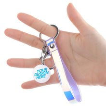 Charger l&#39;image dans la galerie, Porte-clés personnalisé avec photo prénom texte (conception recto-verso) pour femme homme
