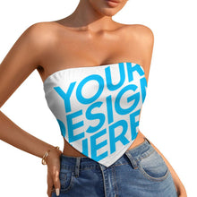 Charger l&#39;image dans la galerie, Haut bandeau femme sans couture bustier tube top crop top personnalisé avec photo motif texte (conception une image)
