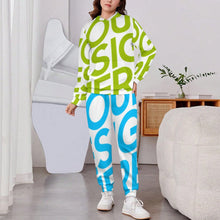 Charger l&#39;image dans la galerie, Ensemble sweat 2 pièces A5TZ pour garçons filles avec sweat à capuche et pantalon de survêtement personnalisé avec photo texte prénom
