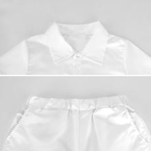 Charger l&#39;image dans la galerie, Ensemble de plage chemise manches courtes et short enfant garçon (2 pièces) A27TZ personnalisé avec texte motif photo (conception une image)
