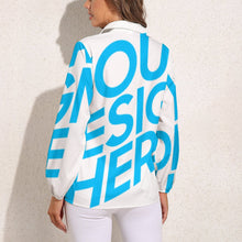 Charger l&#39;image dans la galerie, Chemise blouse à manches longues chemisier femme décontracté HS personnalisé avec photo logo motif texte (Impression d&#39;image unique)
