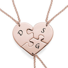 Charger l&#39;image dans la galerie, Collier casse-tête pour femme homme longueur réglable en argent sterling 925 personnalisé avec lettre
