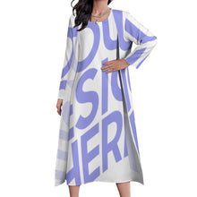 Charger l&#39;image dans la galerie, Robe sans manche fluide cardigan long / Ensemble robe femme STZ personnalisé avec photo logo texte motif (impression d&#39;image unique)
