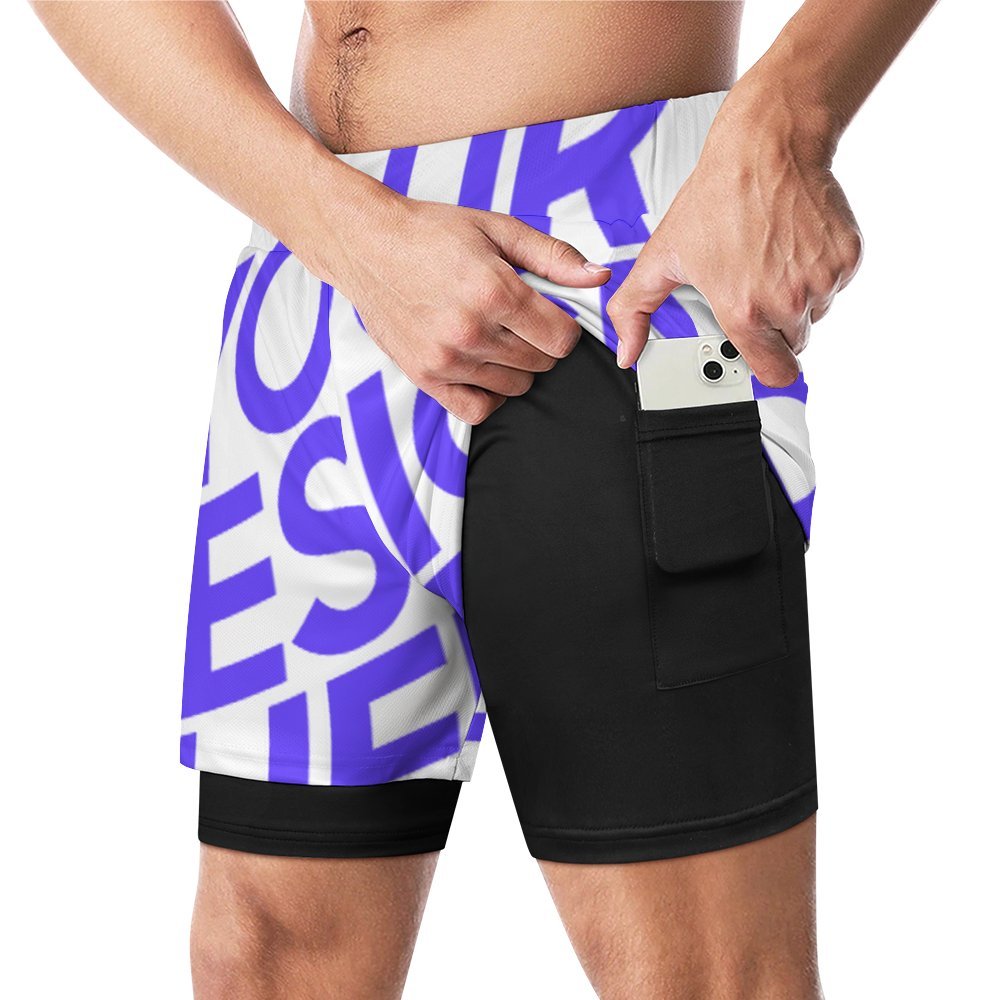 Short de plage SDS076 short décontracté pantalon de sport en maille avec poches personnalisé avec photo texte prénom