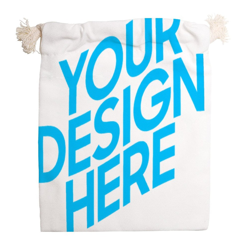 Sac personnalisé en toile de rangement avec cordon de serrage et impression recto