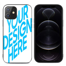Charger l&#39;image dans la galerie, Coque de protection de téléphone en verre trempé Apple Iphone série 12 impression personnalisé avec photo logo motif texte
