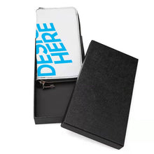 Charger l&#39;image dans la galerie, Portefeuille long en cuir personnalisé avec prénom photo texte pour femme homme
