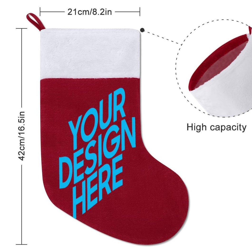 Chaussettes de Noël à suspendre en polyester JJ0525011 impression personnalisées avec motif photo logo texte