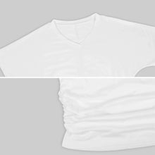 Charger l&#39;image dans la galerie, Impression des multi-images T-shirt col v femme / top fronce BHT personnalisé avec photo logo texte motif
