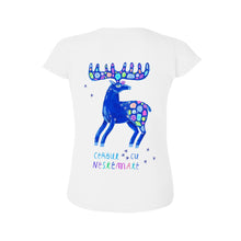 Charger l&#39;image dans la galerie, T-shirt tee shirt personnalisé à manches courtes pour femmes (impression sur le dos)

