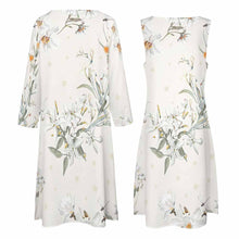 Charger l&#39;image dans la galerie, Robe sans manche fluide cardigan long / Ensemble robe femme STZ personnalisé avec photo logo texte motif (impression d&#39;image unique)
