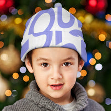 Charger l&#39;image dans la galerie, Chapeau d&#39;hiver bonnet tricoté pour enfants personnalisé avec motif photos texte (conception une image)
