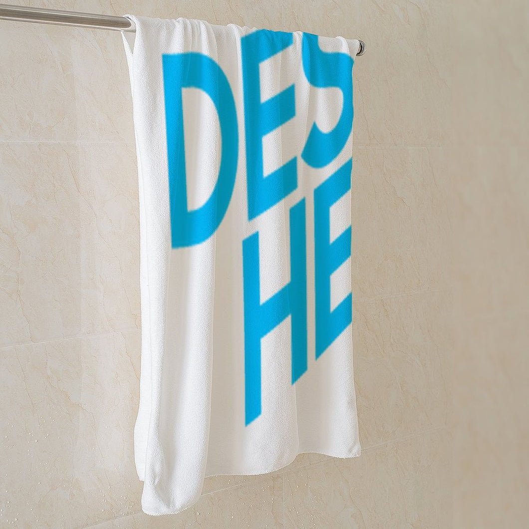 Serviette de bain / Linge de bain personnalisée avec photo prénom texte 70x140cm