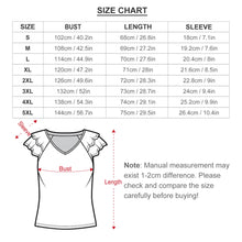 Charger l&#39;image dans la galerie, T-shirt tee shirt col v femme / Blouse volants manches courtes BUT personnalisé avec photo logo texte motif (impression d’image unique)
