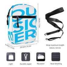 Charger l&#39;image dans la galerie, Sac messager / Petite sacoche pour femme homme Q026 personnalisé avec photo logo texte motif (Impression d’image unique)
