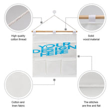 Charger l&#39;image dans la galerie, Sac de rangement suspendu en coton et lin Personnalisé
