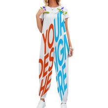 Charger l&#39;image dans la galerie, Combinaison Jumpsuit Ample Femme RP personnalisée avec photo image logo texte motif (impression des multi-images)
