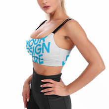 Charger l&#39;image dans la galerie, Soutien-gorge de sport de soutien sans couture d&#39;entraînement YJ034 personnalisé design avec photo texte
