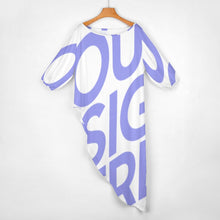 Charger l&#39;image dans la galerie, Ensemble de chemise à épaules dénudées 2 pièces femme chic VTZ personnalisé avec photo logo texte motif
